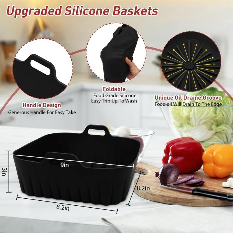 Nine Inch Silicone Air Fryer Liners