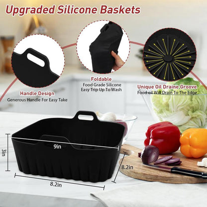 Nine Inch Silicone Air Fryer Liners