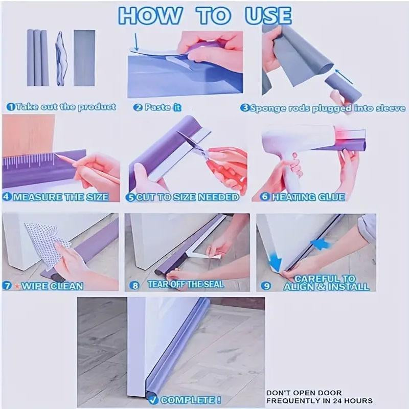 Door Bottom Sealing Strip (White/Black)