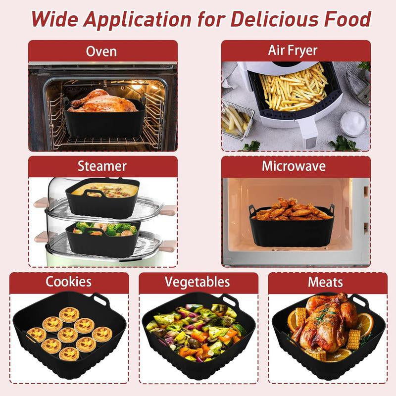 Nine Inch Silicone Air Fryer Liners