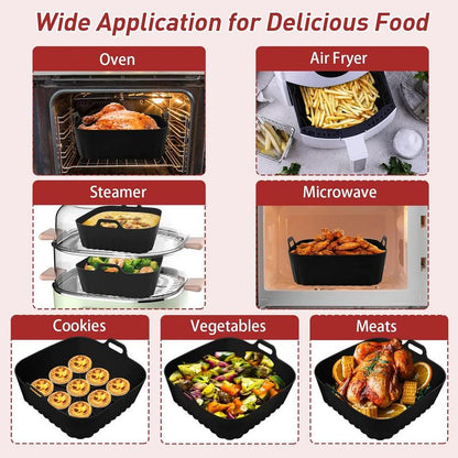 Nine Inch Silicone Air Fryer Liners